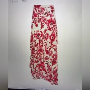 Intermix Floral Ruffle Long skirt Small